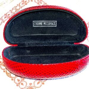 Corrine McCormack large sunnies case, red high glass case